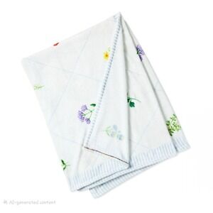 Hallmark Wildflowers on Cream Diamonds Throw Blanket, 50x60